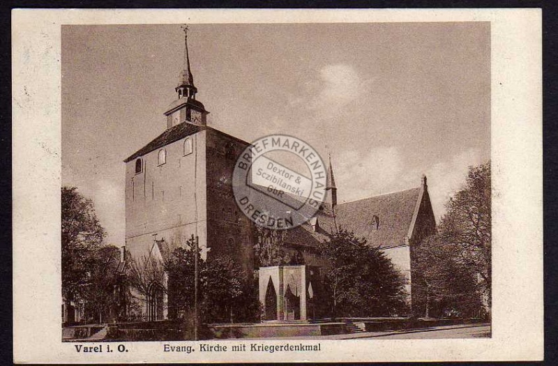 Varel i.O. Evang. Kirche Kriegerdenkmal  1930 