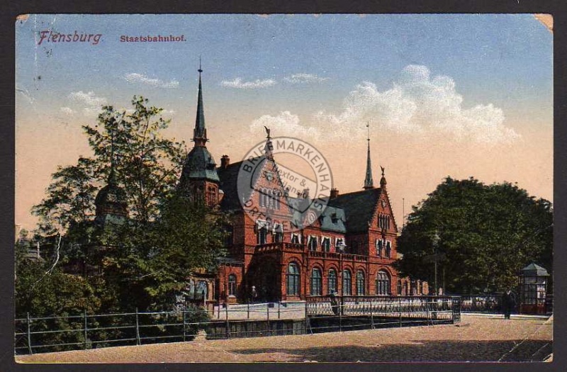 Flensburg Staatsbahnhof 1921 