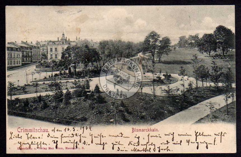 Crimmitschau Bismarckhain 1904 