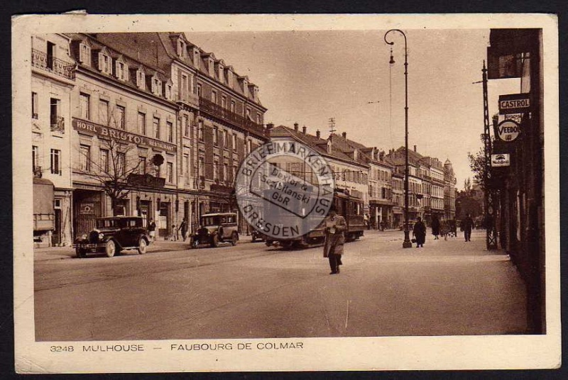 Mulhouse Faubourg de Colmar Hotel Bristol 1933 