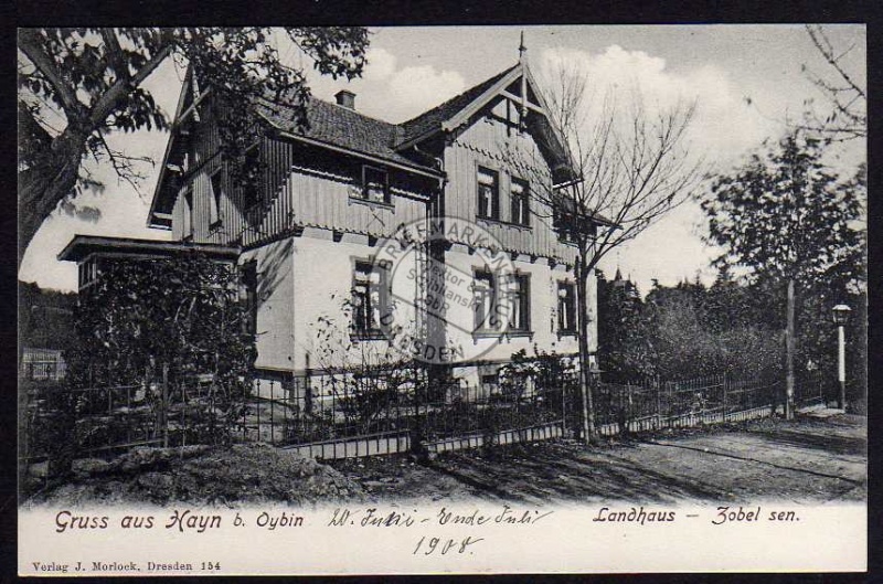 Hayn bei Oybin Villa Landhaus Zobel sen. 1900 