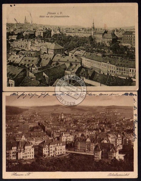 2 AK Plauen 1911 1927 