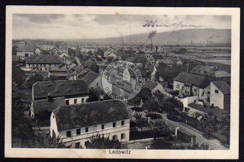 Ledvice Ladowitz Straßenansicht 1927 