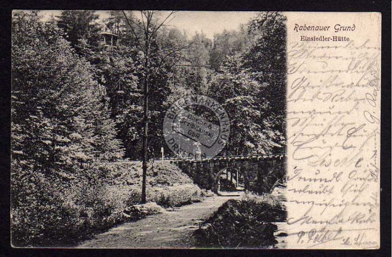 Rabenauer Grund Einsiedler Hütte 1905 