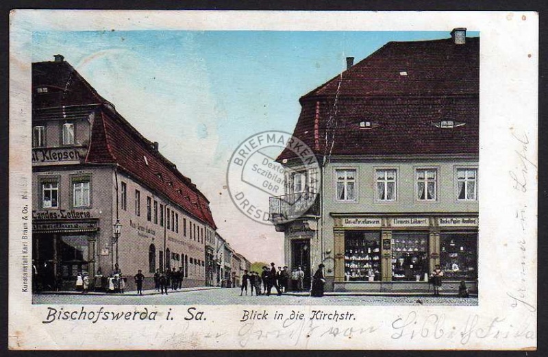 Bischofswerda Blick Kirchstraße Buchhandlung 