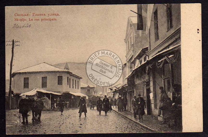 Skoplje La rue principale Skopje Feldpost 1916 