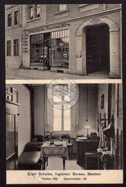 Bautzen 1912 Goschwitzstr. 33 Ingenieur Büro 