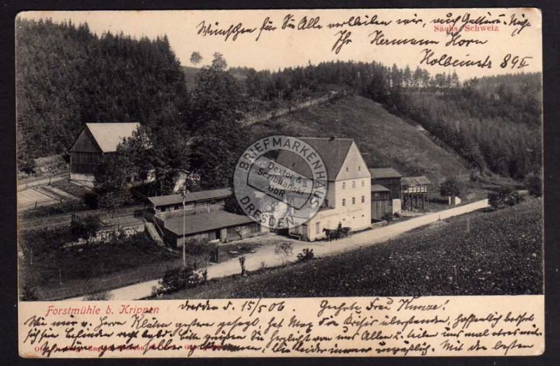 Forstmühle b. Krippen Sächs. Schweiz 1906 