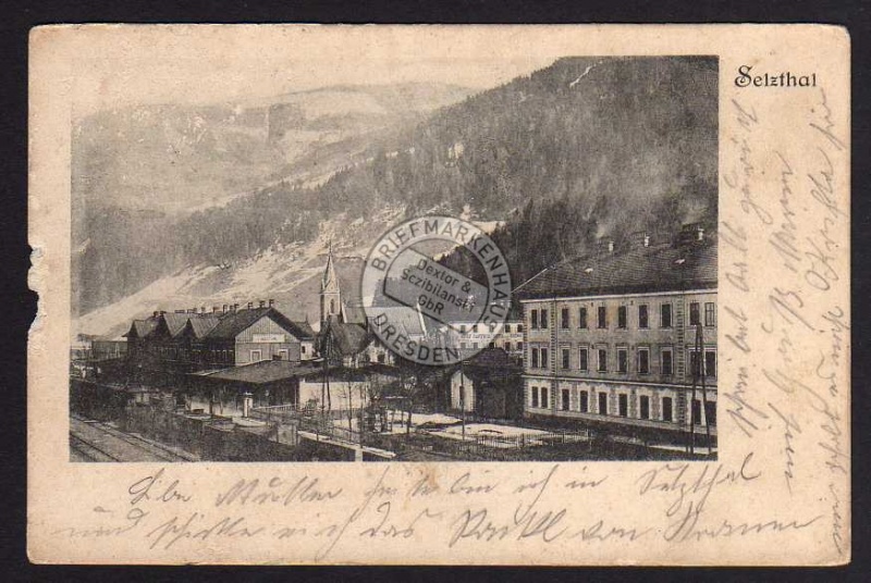 Selzthal 1901 Bahnhof Hotel Krone 