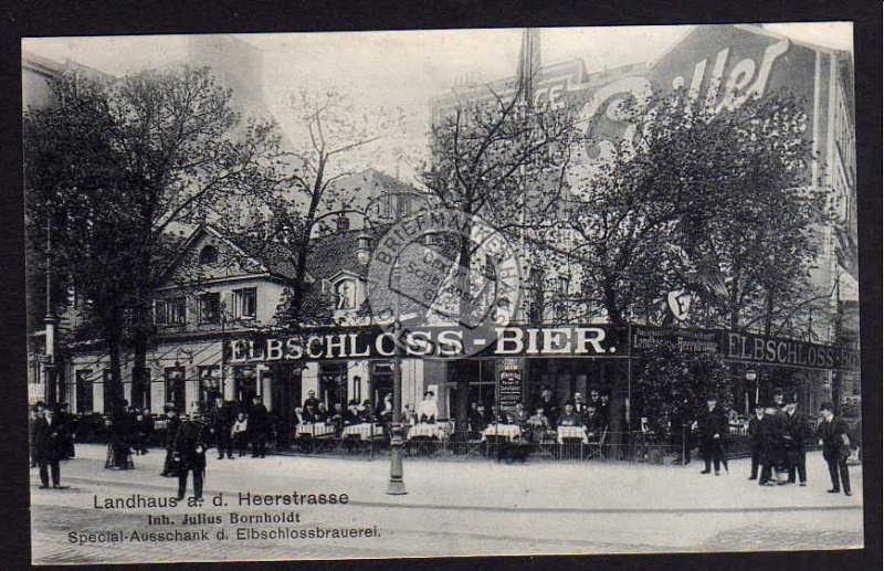 Hamburg 1913 Landhaus Heerstrasse Elbschloss 