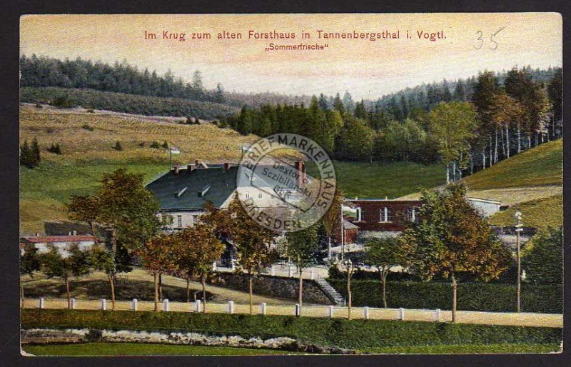 Tannenbergsthal Forsthaus datiert 1923 