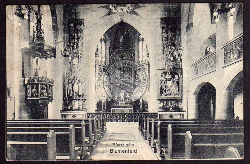 Blumenfeld Tengen Kirche Innen 1922 Reinertrag 