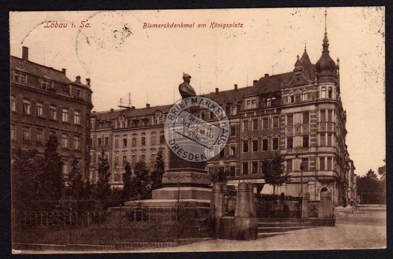 Löbau i. S. Bismarkdenkmal Königsplatz 1920 