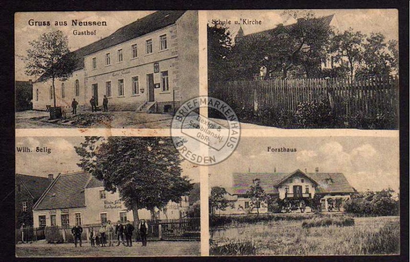 Neussen Belgern Schule Kirche Forsthaus 1920 