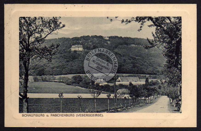 Schaumburg Paschenburg Wesergebirge 1914 Weser 