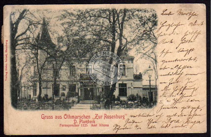 Othmarschen Zur Rosenburg Altona 1901 