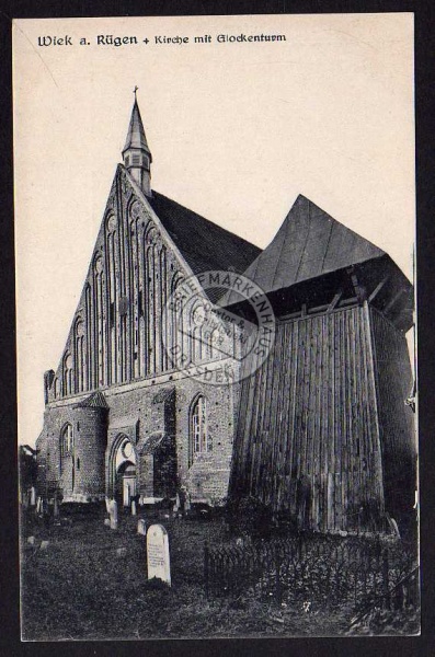 Wiek Rügen Kirche Vollbild Glockenturm 