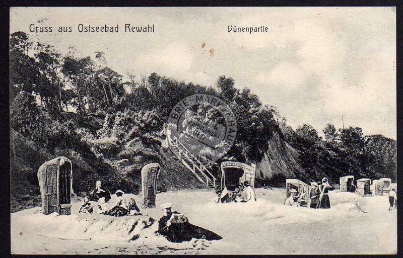 Rewahl Dünenpartie Strandkörbe 1916 