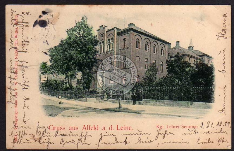 Alfeld a. d. Leine Lehrer Seminar 1899 
