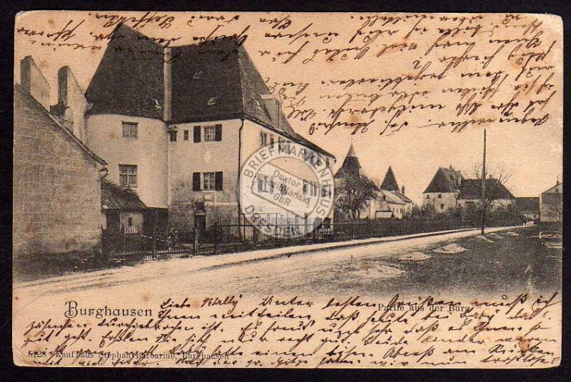 Burghausen 1903 Partie aus der Burg 