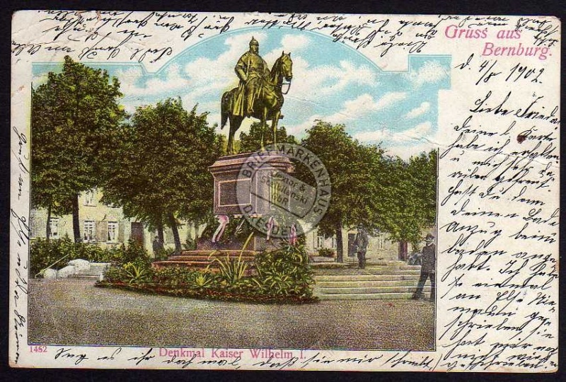 Bernburg Denkmal Kaiser Wilhelm 1902 