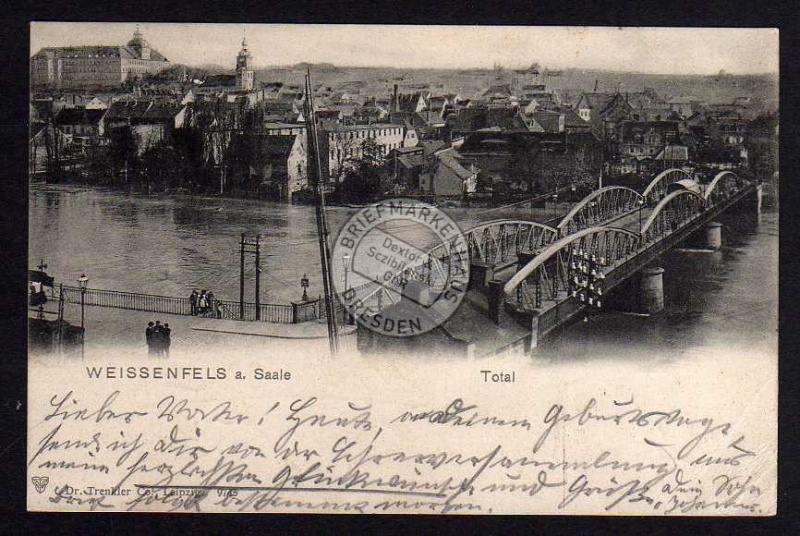 Weißenfels Saale Brücke 1901 