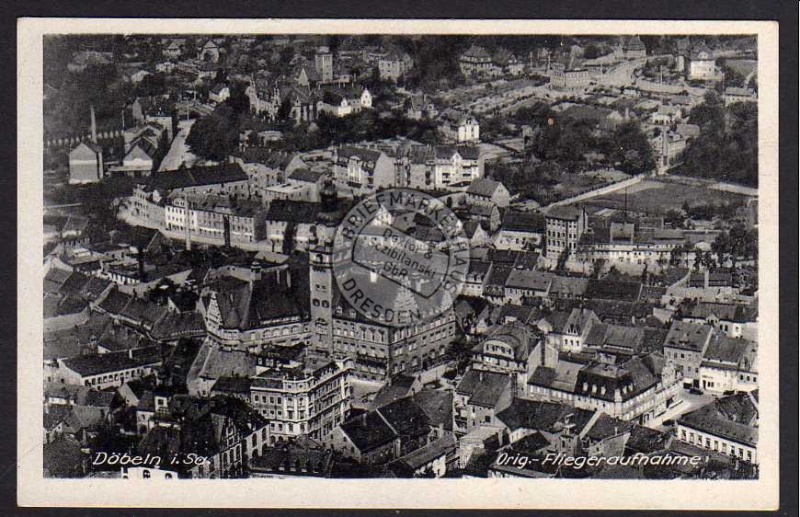 Döbeln Orig. Fliegeraufnahme Luftbild 