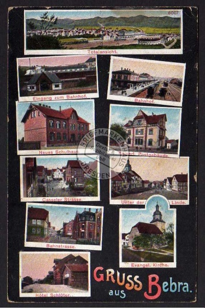 Bebra Hotel Bahnstraße Schule Bahnhof 1910 
