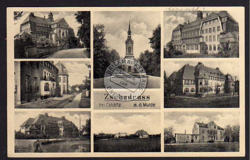 Zschadraß Colditz 1941 Kirche vesch. Gebäude 