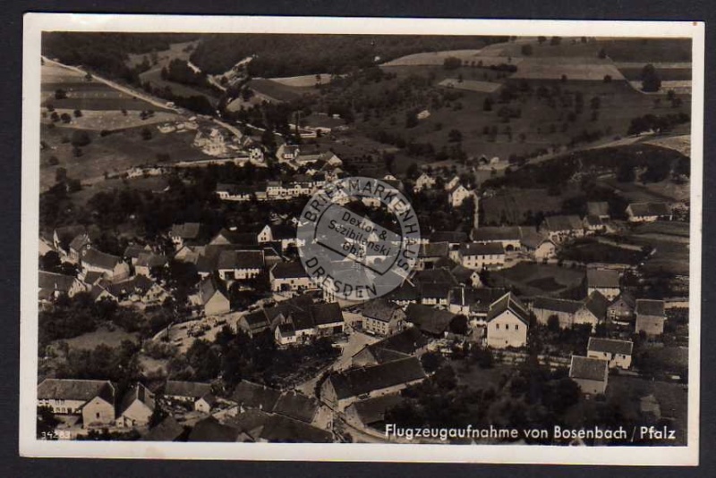 Luftbild Fliegeraufnahme Bosenbach Pfalz 1941 