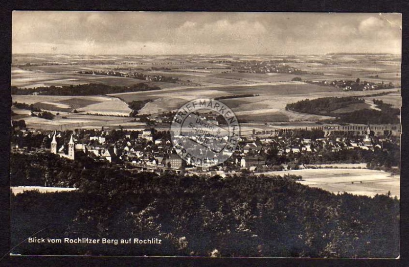 Blick vom Rochlitzer Berg auf Rochlitz 1932 