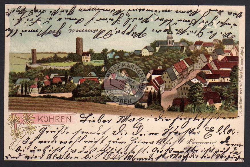 Kohren Litho Künstlerkarte 1903 