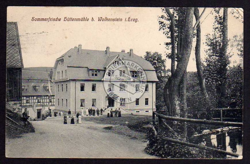 Hüttenmühle b. Wolkenstein Erzg. 1912 Gasthaus 