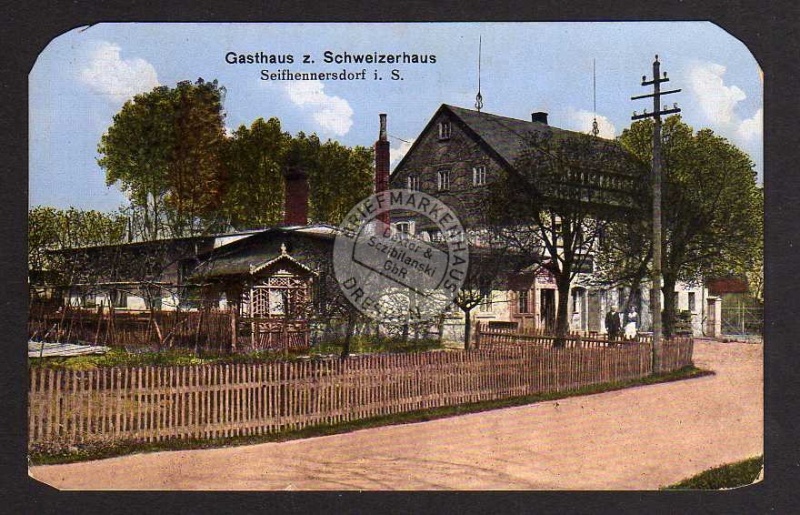 Seifhennersdorf Gasthaus z. Schweizerhaus 1917 