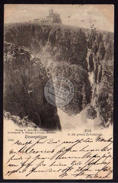 Giesengebirge grosse Schneegrube 1898 