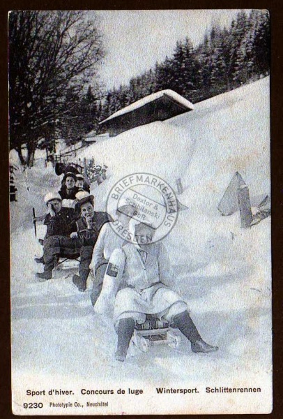 Sport d´hiver Concours de luge Wintersport 