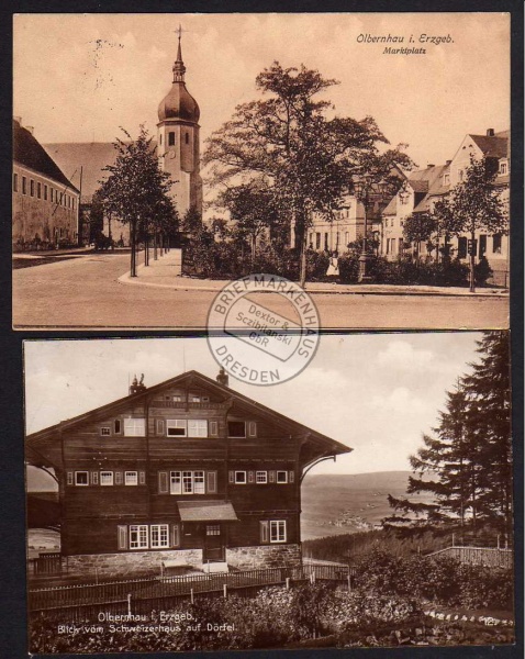 2 AK Obernhaus Marktplatz 1915 Schweiterhaus 