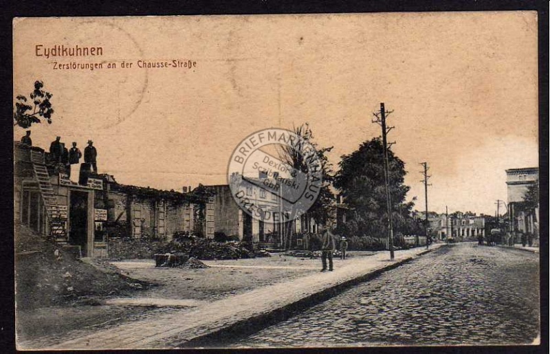 Eydtkuhnen 1917 Feldpost Chaussee Straße 