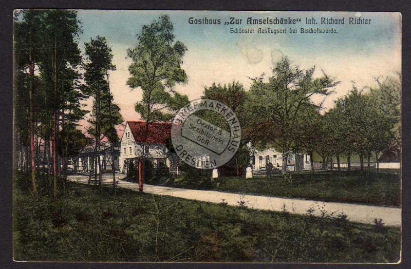 Gasthaus zur Amselschänke 1912 b Bischofswerda 