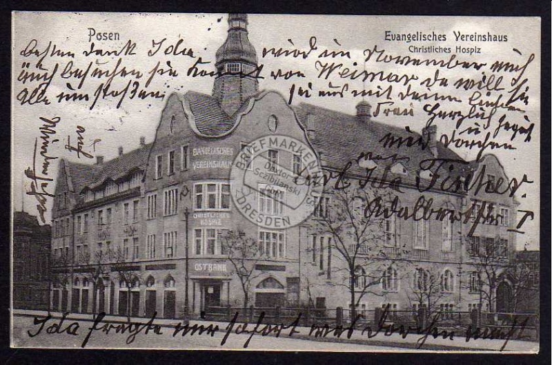 Posen Ostbank 1913 Evangelisches Vereinshaus 