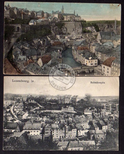 2 AK Luxemburg Rahmhospitz 1906 1911 