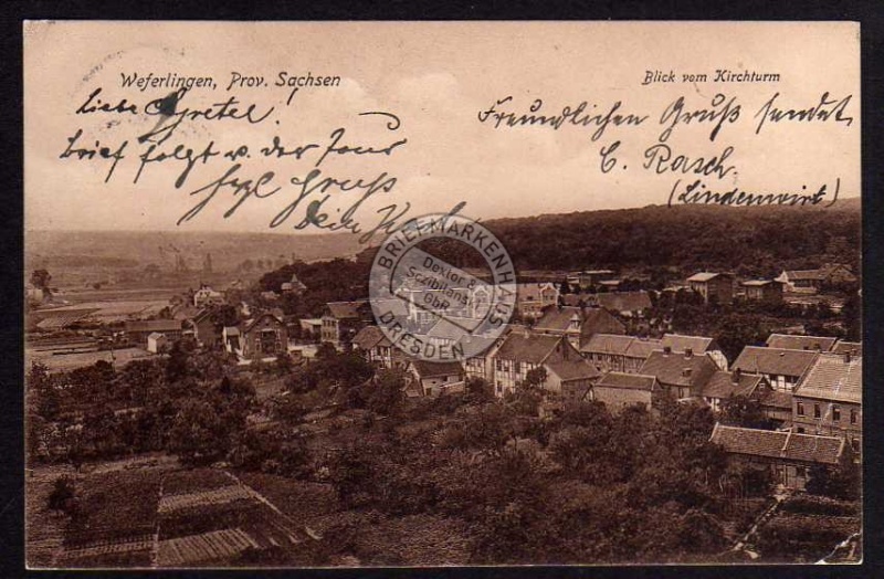 Weferlingen Blick vom Kirchturm 1906 