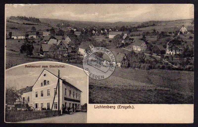 Lichtenberg E. 1915 Restaurant zum Gimlitzthal 