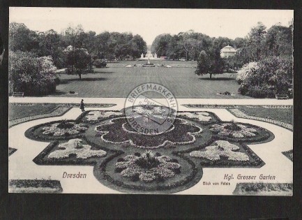 Dresden Kgl. Grosser Garten Blick vom Palais 