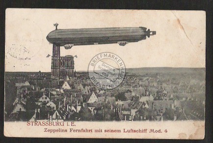 Strassburg i. E. Zeppelins Fernfahrt mit seine 