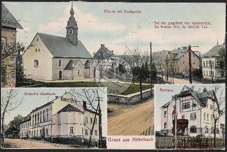 Mittelbach Eckert´s Gasthaus Rathaus Kirche 