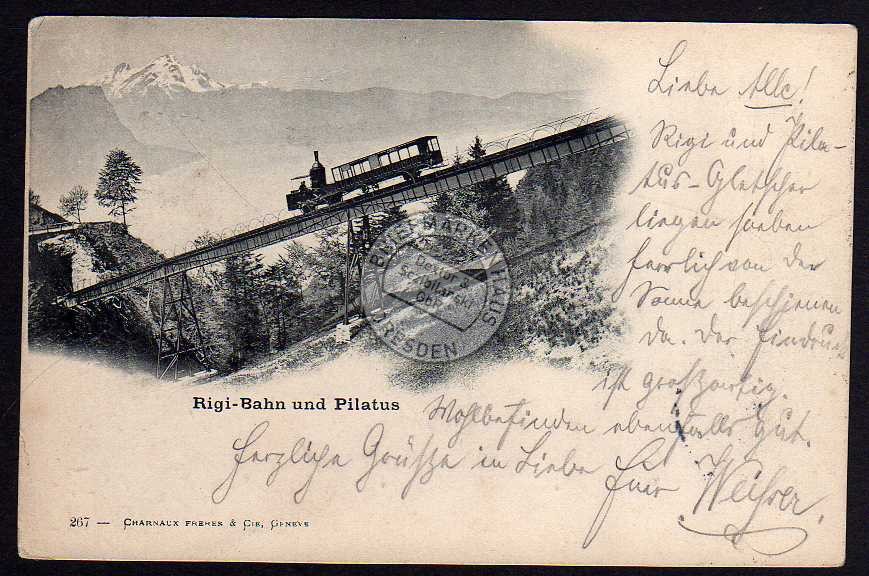 Briefmarkenhaus Dresden Rigi Bahn u. Pilatus